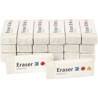 Creotime Gommes Blanches 62 X 22 X 10 Mm Pieces Gomme Achat Prix Fnac