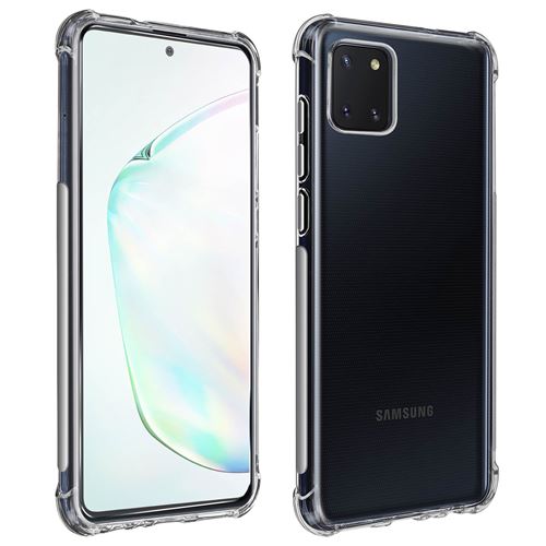 Avizar Pack Protection pour Samsung Galaxy Note 10 Lite Coque Souple + Film Verre Trempé 9H Transparent