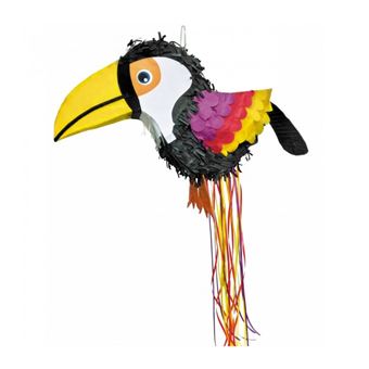 piñata à tirer toucan toco tropical 52x22x32cm - 1