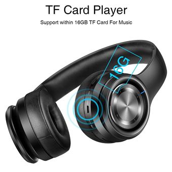 Casque HI-FI -Picun -P26 -Argent sans Fil Bluetooth Ecouteur pour