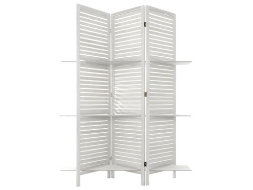 Paravent bois 3 étagères blanc Atmosphera