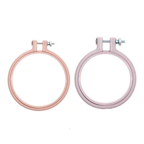 2 anneaux de broderie - rose 10,1 cm + lavande 7,6 cm - Rico Design