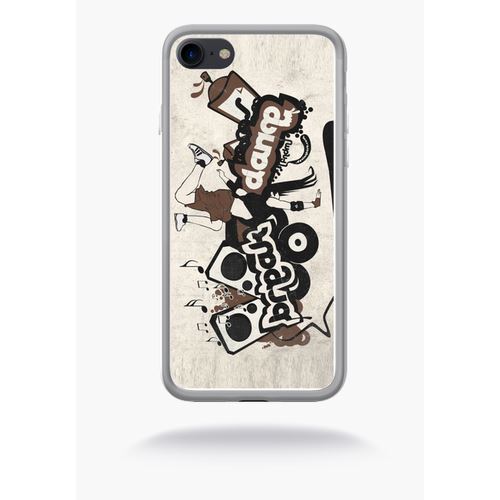 Coque Break Dance Compatible Apple Iphone 7 Silicone Blanc Mat