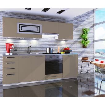 Cuisine Taupe Mat Giovanna 8 Elements 2m40 Dusine Achat Prix