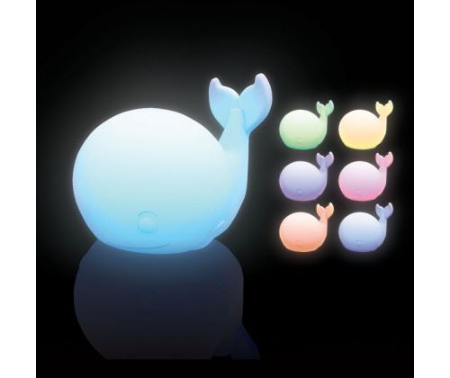 Veilleuse baleine multicolore - blanc