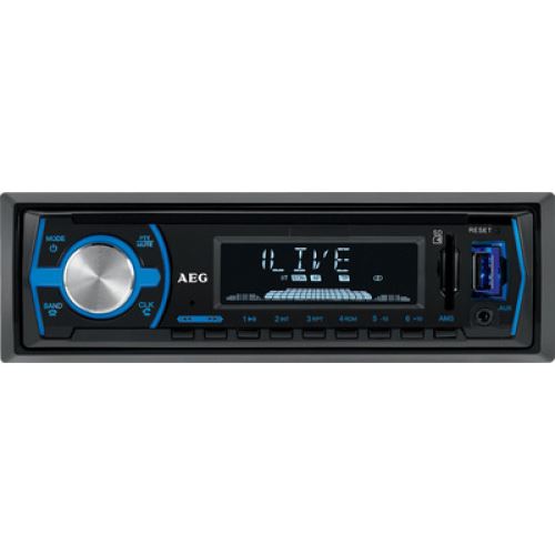 Autoradio aeg ar 4030 avec bluetooth usb & lecteur de carte (noir)