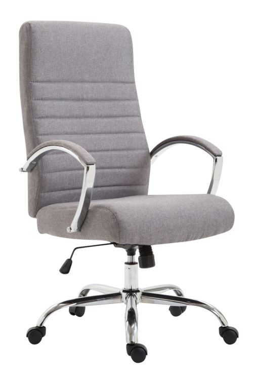 CLP Fauteuil de bureau Valais en tissu , Gris