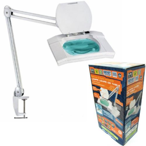 Lampe loupe rectangulaire étau 108 Leds Electris LUX177EC-LED