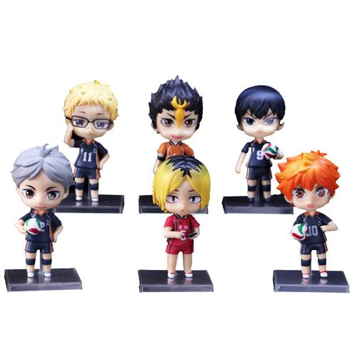 Lot de 6 pièces Figurines Haikyuu Hinata Tobio Koushi Nishinoya