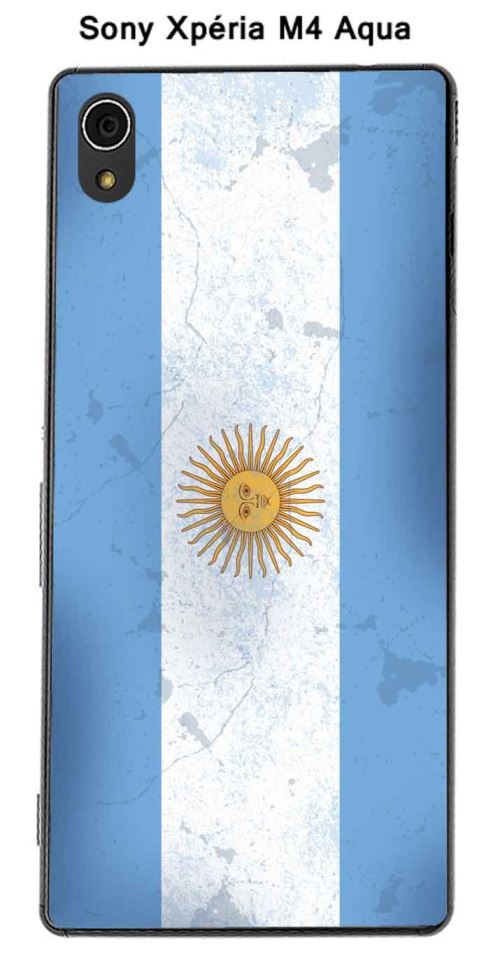 Coque Drapeau Argentine vintage pour Sony Xpéria M4 Aqua