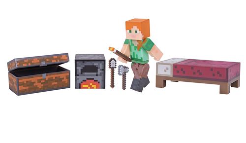 Minecraft 16471 - Figurine Articulée avec Accessoires - Kit Survie Alex
