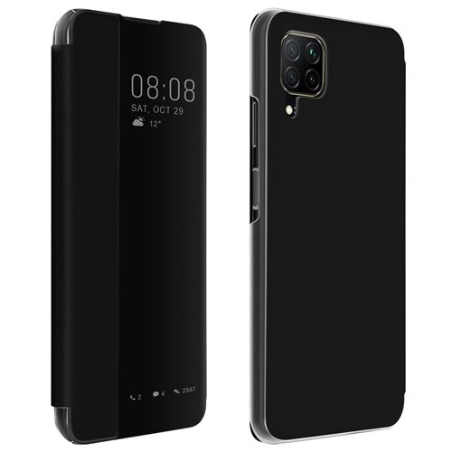 Étui pour Huawei P40 Lite avec Clapet Translucide Rigide - Noir