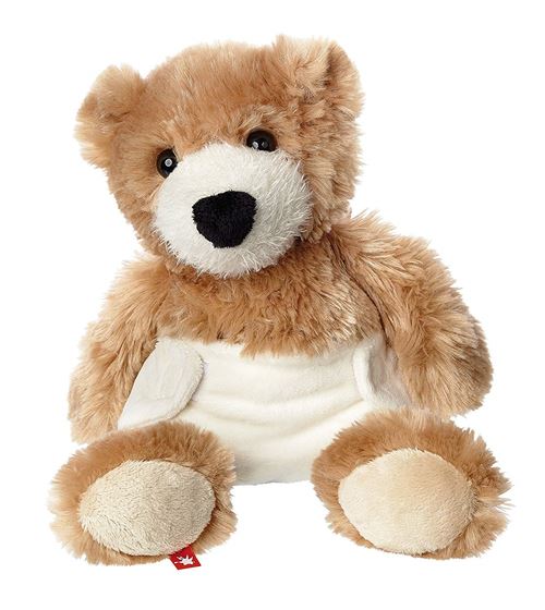 Sigikid - 38626 - Bébé Unisexe - Ours en Peluche avec Couche - 30 cm - Beige/Ecru