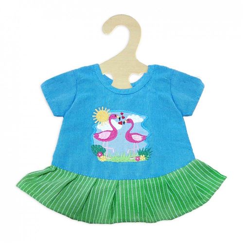 Heless robe de poupée Flamingo vert/bleu 28-35 cm