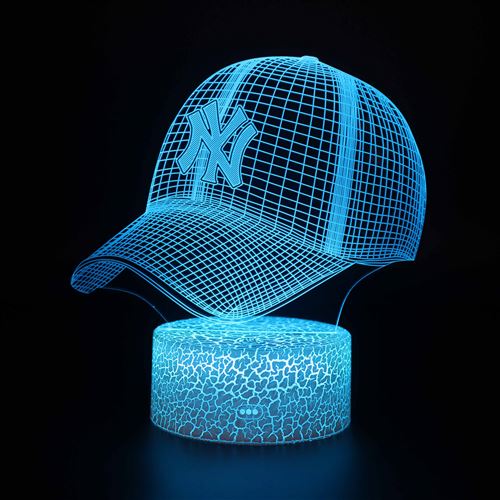 Stack Lampe 3D Tactile Veilleuses Enfant 7 Couleurs Avec Telecommande - Baseball #435