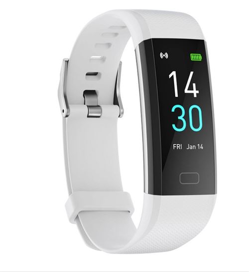 Montre Connectée pour Homme Femmes avec IP68 Etanch Cardio Sport Podometre Sommeil Tracker pour Android iOS-Blanc