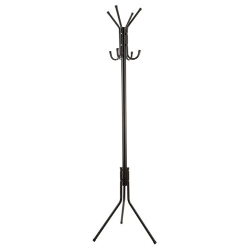 Atmosphera - Porte manteau en m&eacute;tal 8 crochets - H. 176 cm - Noir