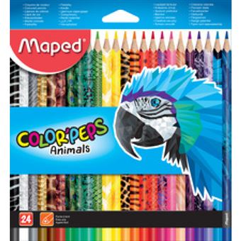 Etui à 24 crayons Maped Colorpeps Animals