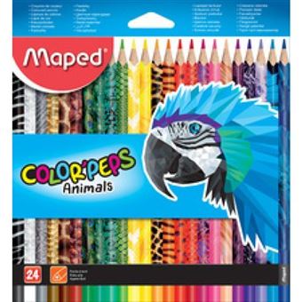 Etui à 24 crayons Maped Colorpeps Animals