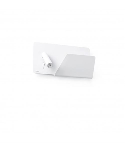 Applique liseuse LED avec plateau et port USB longueur 28cm Suau - Blanc - Blanc
