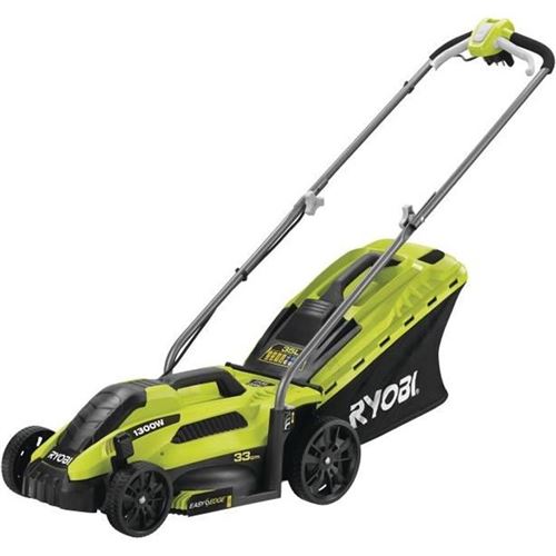 Tondeuse Électrique 1300W 33Cm De Coupe Ryobi Rlm13E33S - 5 Réglages De Hauteur De Coupe + Mulching