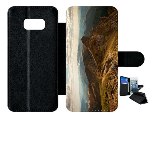 Etui à rabat samsung galaxy s8+ plus montagne foret verdure