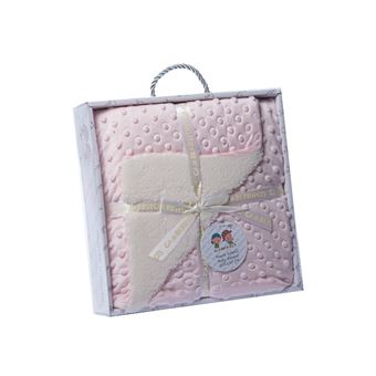 Gamberritos Couverture Bebe Molleton 110 X 140 Cm Rose Blanc Achat Prix Fnac