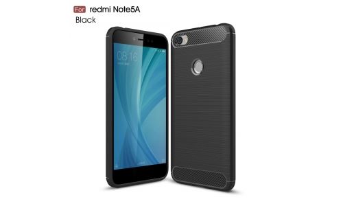 Coque pour Xiaomi Redmi Note 5A coloris noir aspect carbone