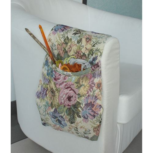 Sac motif tapisserie pour accoudoir de fauteuil