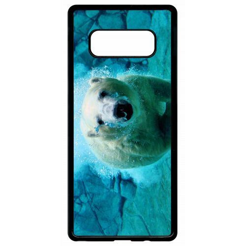 Coque samsung galaxy note 8 gros ours blanc plongee