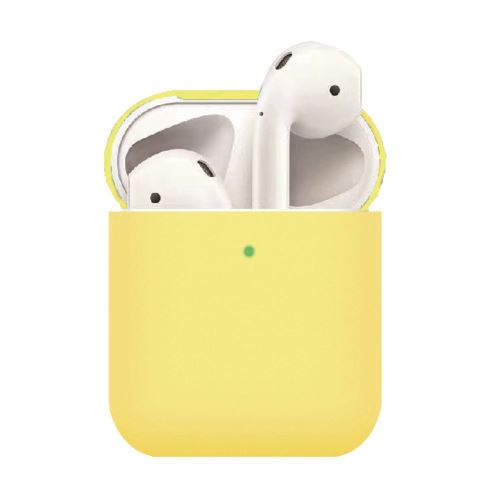 Generique Jaune Coque En Silicone Airpods Mats Pour Votre Apple Airpods (2019)/(2016) - Image 3