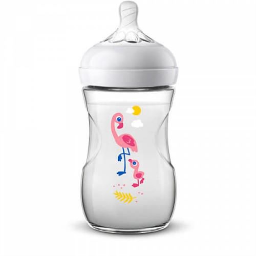 Biberon natural pp 260 ml flamant rose - philips avent