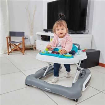 Trotteur Pousseur Bébé en Réglable en Hauteur Pliable Dès