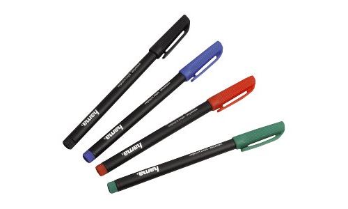 Hama CD/DVD/Blu-ray Markers - Set permanent markers voor CD/DVD - zwart, blauw, rood, groen