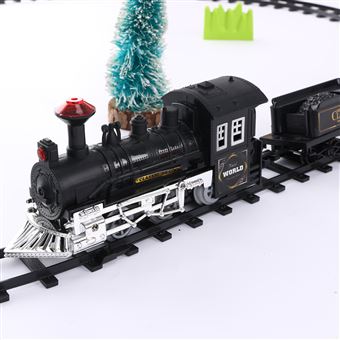 HENGPHY Train De Noël Autour Du Sapin – 11 Pièces, Son & Lumière, Rails à Assembler, Dès 3 Ans