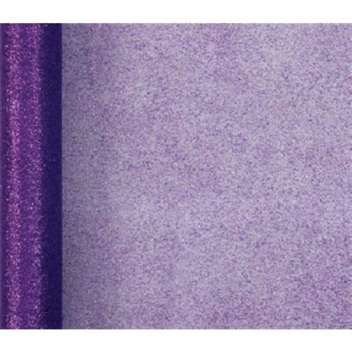 Chemin de table pailleté aubergine - Rouleau de 5 m x 29 cm