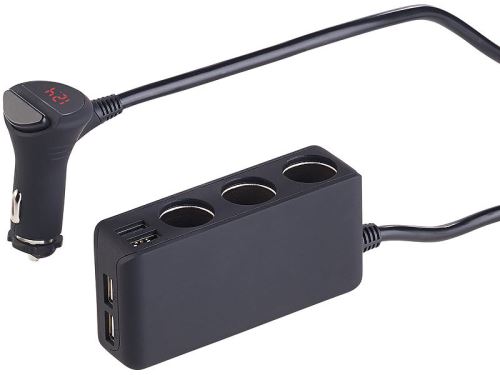 Répartiteur allume-cigare 120 W 3x 12/24 V & 4x USB