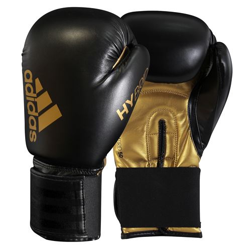 Gants de boxe Adidas Hybride 50 noir/or boxe Noir taille : 10 réf : 16023
