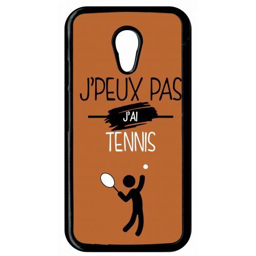 Coque j peux pas j ai tennis 8 compatible motorola moto g2 transparent