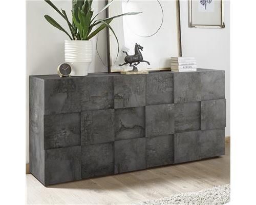 Bahut 3 portes anthracite design DOMINOS 5