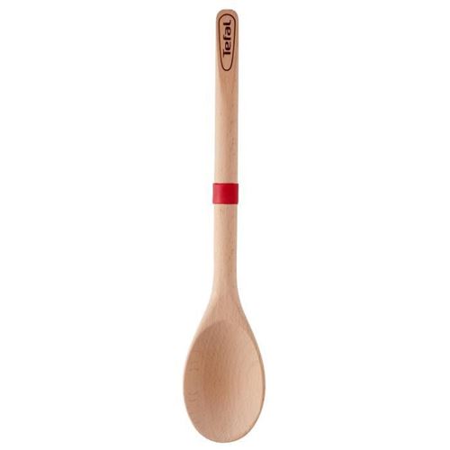 tefal cuillere ingenio - bois hetre et silicone platinium - 32 cm