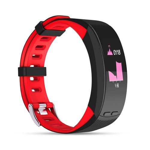 Bracelet connecté OHP P5 rythme cardiaque+altitude+Température - rouge