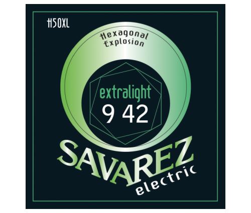 Savarez H50XL Electric Hexagonal explosion extra-light - jeu guitare électrique 9-42