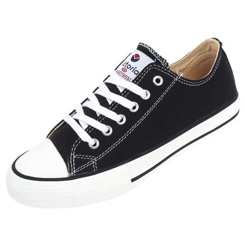 Chaussures basses toile Victoria Vintage noir basse tribu luna Noir taille : 41 réf : 35215