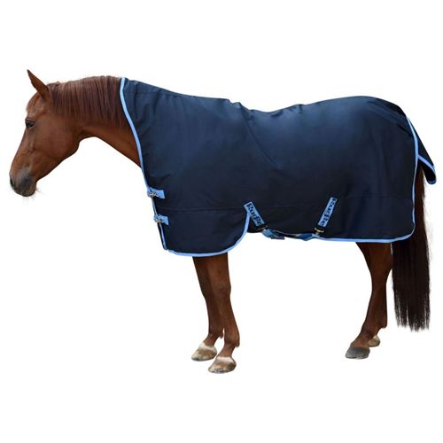 Kerbl Couverture de cheval RugBe HighNeck Bleu 135/185 cm 328665