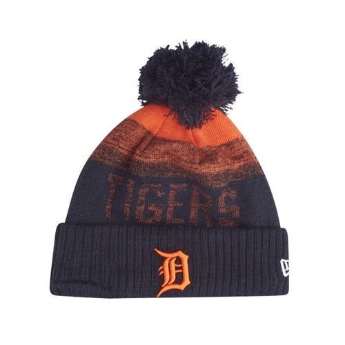Bonnet MLB Detroit Tigers New Era Sport Knit avec pompon Noir