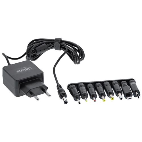 Alimentation Universal, 5V / 15W, avec 8 prises interchangeables, Micro-USB, USB-C