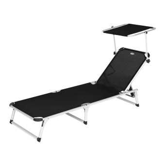 Transat Avec Pare Soleil Chypre Noir Mobilier De Jardin Achat Prix Fnac
