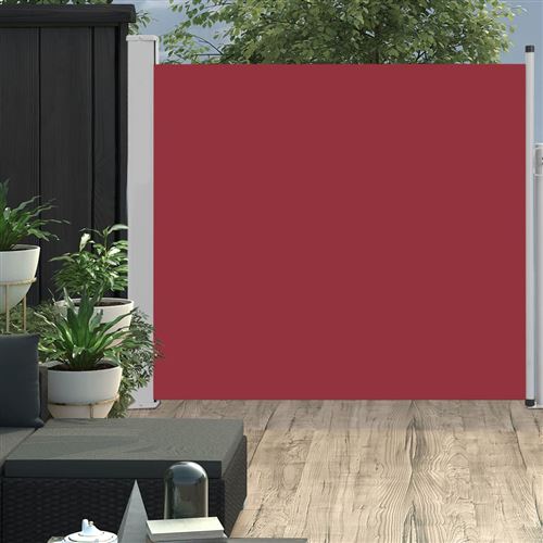 Auvent latéral rétractable de patio 170x300 cm Rouge
