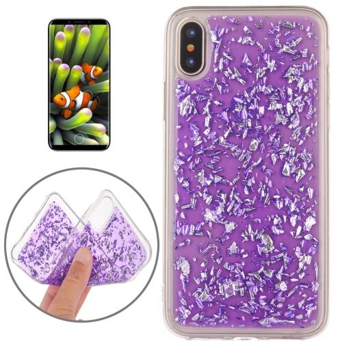 Iphone X / Xs Coque Protection Tpu Effet Papier Alu Violet Als81675